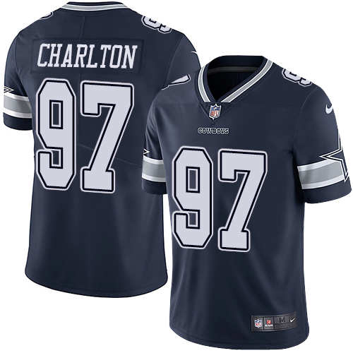 Nike Cowboys #97 Taco Charlton Navy Blue Team Color Men's Stitched NFL Vapor Untouchable Limited Jersey